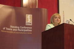 7 December 2011 National Assembly Speaker Prof. Dr Slavica Djukic Dejanovic at the Assembly of the Standing Conference of Towns and Municipalities